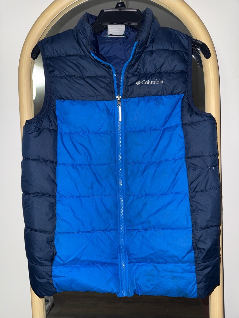 Columbia Two-Tone Blue Quilted Puffer Vest